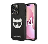Custodia Karl Lagerfeld Saffiano Choupette Head Patch, nera - iPhone 14 Pro Max