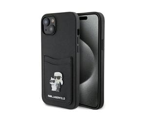 Custodia Karl Lagerfeld Saffiano portacarte, nero - iPhone 15