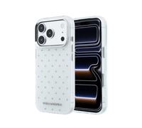 Custodia Karl Lagerfeld Strass Logo Metallizzato Bianca per iPhone 18 Pro