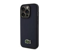 Custodia Lacoste Iconic Petit Pique Woven Logo MagSafe Navy - iPhone 15 Pro