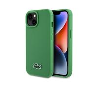 Custodia Lacoste Iconic Petit Piqué Woven Logo MagSafe, Verde - iPhone 15