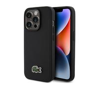 Custodia Lacoste per iPhone 15 Pro Max, Nero - Iconic Petit Piqué Woven Logo MagSafe