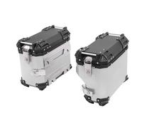 Custodia Laterale Motociclistica, Destra Anti -centivi -alluminio in Lega Universale Tasca a Sella Rilasciata Rapida 38L per Bottiglie d'acqua per Impermeabili (SILVER)