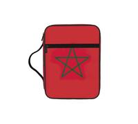 Custodia leggera con stampa della bandiera del Marocco, custodia per tablet, borsa per trucchi e matite, per chiesa, scuola, viaggi