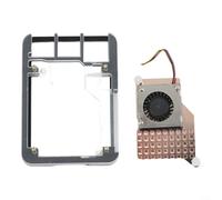 Custodia leggera in acrilico con 5 strati per Raspberry Pi 5 con compatibilità progettata per ventola di raffreddamento ufficiale e dissipatore di calore (rame nero)