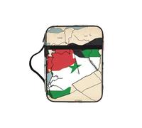 Custodia leggera per tablet con stampa della bandiera della Repubblica araba siriana Map03, custodia per tablet, custodia per trucchi e matite, per chiesa, scuola, viaggi