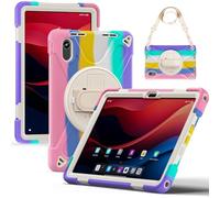 Custodia Lenovo Idea Tab K11 2a Gen 11" TB-336FU TB-336ZU 2025, Resistente Antiurto PC Duro 360 Gradi Cavalletto Rotante e Tracolla, Silicone Protezione Cover per Famiglia/Bambino/Ufficio/Auto