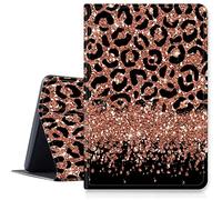 Custodia leopardata glitterata per tablet Lenovo Tab P11/P11 Plus/P11 5G (TB-J606F/J616F/J607Z), in pelle PU, pieghevole, con angoli di visione multipli