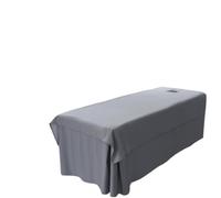 Custodia Lettino Massaggio Portatile 1 lenzuolo solido for salone di bellezza, telo for lettino da massaggio, telo for lettino SPA, con/senza foro(DARK GRAY,120x230cm with hole)