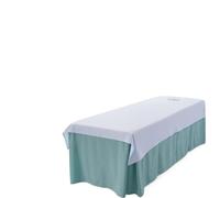 Custodia Lettino Massaggio Portatile 1 lenzuolo solido for salone di bellezza, telo for lettino da massaggio, for SPA, con/senza foro(WHITE,120x200cm with hole)