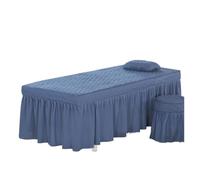 Custodia Lettino Massaggio Portatile 1 lenzuolo solo for lettino da massaggio for salone di bellezza, for SPA delicato sulla pelle, con gonna(Color 4,Square head (70x190))