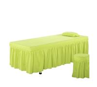 Custodia Lettino Massaggio Portatile 1 lenzuolo solo for lettino da massaggio for salone di bellezza, for SPA delicato sulla pelle, con gonna(Color 2,Square head (70x185))