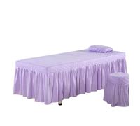 Custodia Lettino Massaggio Portatile 1 lenzuolo solo for lettino da massaggio for salone di bellezza, lenzuolo for lettino da massaggio SPA delicato sulla pelle, con gonna(Color 5,Square head (80x190)
