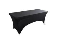 Custodia Lettino Massaggio Portatile 6FT 8FT Tovaglia elasticizzata in spandex for matrimoni, hotel, compleanno, tovaglia for tavolo pieghevole da cocktail 4 piedi, 5, 6, 8(Black,8FT (242x75x75cm))
