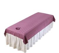 Custodia Lettino Massaggio Portatile Coprilettino da massaggio con lenzuolo e foro for il viso(Purple,100X200cm no hole)
