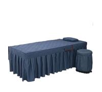 Custodia Lettino Massaggio Portatile Copriletto for salone di bellezza + federa 2 pezzi Set SPA Massaggio Lenzuolo for lettino da massaggio delicato sulla pelle Gonna for letto con foro Colchas(Color