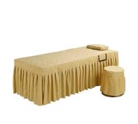 Custodia Lettino Massaggio Portatile Copriletto for salone di bellezza + federa 2 pezzi Set SPA Massaggio Lenzuolo for lettino da massaggio delicato sulla pelle Gonna for letto con foro Colchas(Color