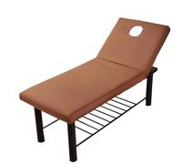 Custodia Lettino Massaggio Portatile Copriletto morbido for massaggio 1 pezzo con foro for il respiro del viso, lenzuolo angoli for massaggi, salone di bellezza, multi colori, elastico(Coffee)