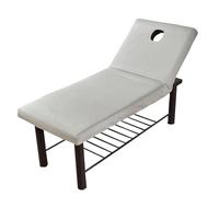 Custodia Lettino Massaggio Portatile Copriletto morbido for massaggio 1 pezzo con foro for il respiro del viso, lenzuolo con angoli for massaggi, salone di bellezza, multi colori, elastico(Gray)