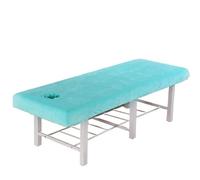 Custodia Lettino Massaggio Portatile Copriletto spesso in velluto di cristallo semplice bellezza da massaggio for salone dell'hotel(Light blue,190X80CM)