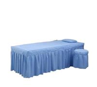 Custodia Lettino Massaggio Portatile Gonna da letto for salone di bellezza, copriletto for lettino da massaggio SPA delicato sulla pelle, con foro(Color 5,70x185 cm)