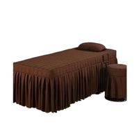 Custodia Lettino Massaggio Portatile Gonna da letto for salone di bellezza, copriletto for lettino massaggio SPA delicato sulla pelle, con foro(Color 6,70x185 cm)