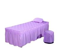 Custodia Lettino Massaggio Portatile Gonna da letto for salone di bellezza, copriletto for lettino massaggio SPA delicato sulla pelle, con foro(Color 1,70x190 cm)