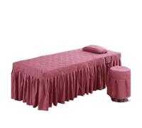 Custodia Lettino Massaggio Portatile Gonna da letto for salone di bellezza, copriletto for lettino massaggio SPA delicato sulla pelle, con foro(Color 2,60x180 cm)