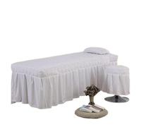 Custodia Lettino Massaggio Portatile Gonna da letto for salone di bellezza, copriletto for lettino massaggio SPA delicato sulla pelle, con foro(Blue,60x180 cm)