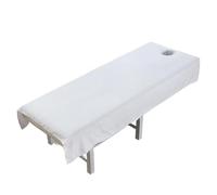 Custodia Lettino Massaggio Portatile Lenzuola for letto di bellezza, copriletto for spa e massaggi, lenzuola con/senza fori(White,115x190 no hole)