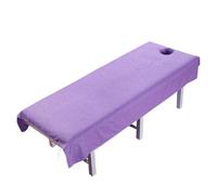 Custodia Lettino Massaggio Portatile Lenzuola for letto di bellezza, copriletto for spa e massaggi, lenzuola con/senza fori(Purple,115x200 no hole)