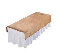 Custodia Lettino Massaggio Portatile Lenzuola in velluto for salone di bellezza, copriletto for lettino da massaggio SPA, morbido for con/senza foro(Color 2,80x200cm no hole)