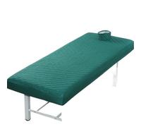 Custodia Lettino Massaggio Portatile Lenzuolo con angoli for lettino da massaggio for salone di bellezza spesso con foro aperto(Green,190x80CM)