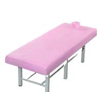 Custodia Lettino Massaggio Portatile Lenzuolo con angoli for lettino da massaggio for salone di bellezza spesso foro aperto(Pink,190x70CM)