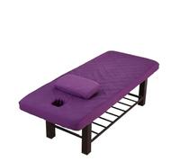 Custodia Lettino Massaggio Portatile Lenzuolo con angoli for salone di bellezza, lenzuolo for centro benessere, copriletto(Purple,80x190)