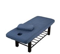Custodia Lettino Massaggio Portatile Lenzuolo con angoli for salone di bellezza, lenzuolo for centro benessere, copriletto(Blue,70x185)