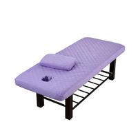 Custodia Lettino Massaggio Portatile Lenzuolo con angoli for salone di bellezza, lenzuolo for centro benessere, copriletto(Light purple,80x190)
