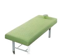 Custodia Lettino Massaggio Portatile Lenzuolo con angoli trapuntato for salone di bellezza e addensato, copriletto spa for massaggi delicato sulla pelle, foro for il respiro(Green,190x75)