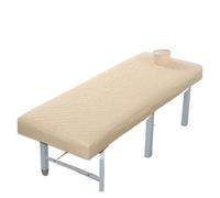 Custodia Lettino Massaggio Portatile Lenzuolo con angoli trapuntato for salone di bellezza e addensato, copriletto spa for massaggi delicato sulla pelle, foro for il respiro(Camel,190x70)
