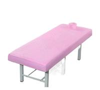 Custodia Lettino Massaggio Portatile Lenzuolo con angoli trapuntato for salone di bellezza e addensato, copriletto spa for massaggi delicato sulla pelle, foro for il respiro(Pink,190x80)
