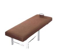 Custodia Lettino Massaggio Portatile Lenzuolo con angoli trapuntato for salone di bellezza e addensato, copriletto spa for massaggi delicato sulla pelle, foro for il respiro(Brown,185x70)