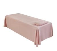 Custodia Lettino Massaggio Portatile Lenzuolo for lettino da massaggio for salone di bellezza, coprilettino, SPA, completo con foro(Pink,180x290cm bedskirt)