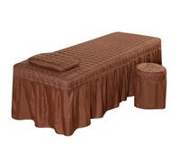 Custodia Lettino Massaggio Portatile Lenzuolo for salone di bellezza, materasso trapuntato spesso, gonna for letto con foro for il viso(Color 5,185cm x 70cm)