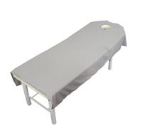 Custodia Lettino Massaggio Portatile Lenzuolo for salone di bellezza solido 80x190 cm Massaggio SPA Biancheria da letto morbida Copritavolo semplice con foro(Gray)