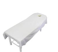 Custodia Lettino Massaggio Portatile Set da tavolo comfort for massaggio in microfibra, salone di bellezza, copriletto SPA, divano, biancheria letto morbida for la casa(WHITE)