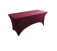 Custodia Lettino Massaggio Portatile Tovaglia da tavolo rettangolare elastica in poliestere spandex da 5 piedi. Tovaglia da cocktail for matrimoni(BURGANDY)
