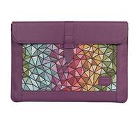 Custodia LONDO in Pelle Compatibile con MacBook Pro 16 & MacBook Pro 15 Pollici (M5, M4, M3, M2, M1, Pro, Max), Borsa per Laptop in Pregiata Pelle Pieno Fiore, Viola Modelli dal 2020 al 2026