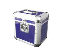 Custodia LP in Alluminio Blu - 80 Dischi, Separazione 75/25, Bordo Arrotondato