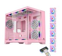Custodia M-ATX Da Gioco For Computer Desktop Mid-tower Porte USB 3.0 Pannello In Vetro Temperato Supporto Raffreddamento Ad Acqua, Include Set Di Ventole 6RGB