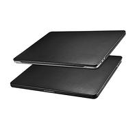 Custodia MacBook Pro 15 Case, Icarer Premium Leather Ultra Protettiva Lorbida Leggera Sottile Copertina del Libro per Macbook Pro 15 Retina Display Model: A1707/A1990 2016&2017&2018&2019 (Nero)